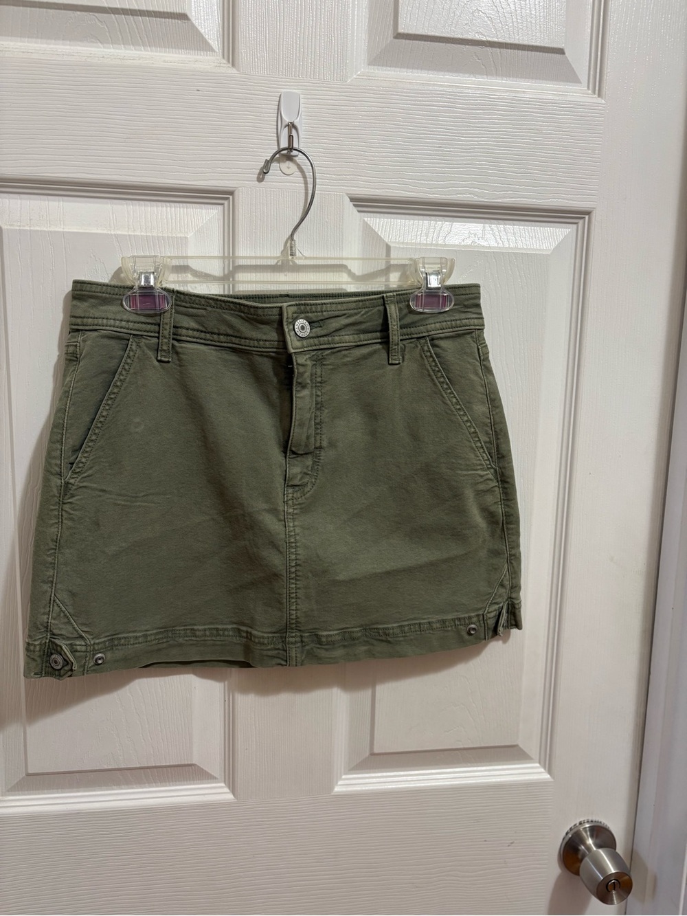 American Eagle Outfitters Olive Utility Mini Skirt